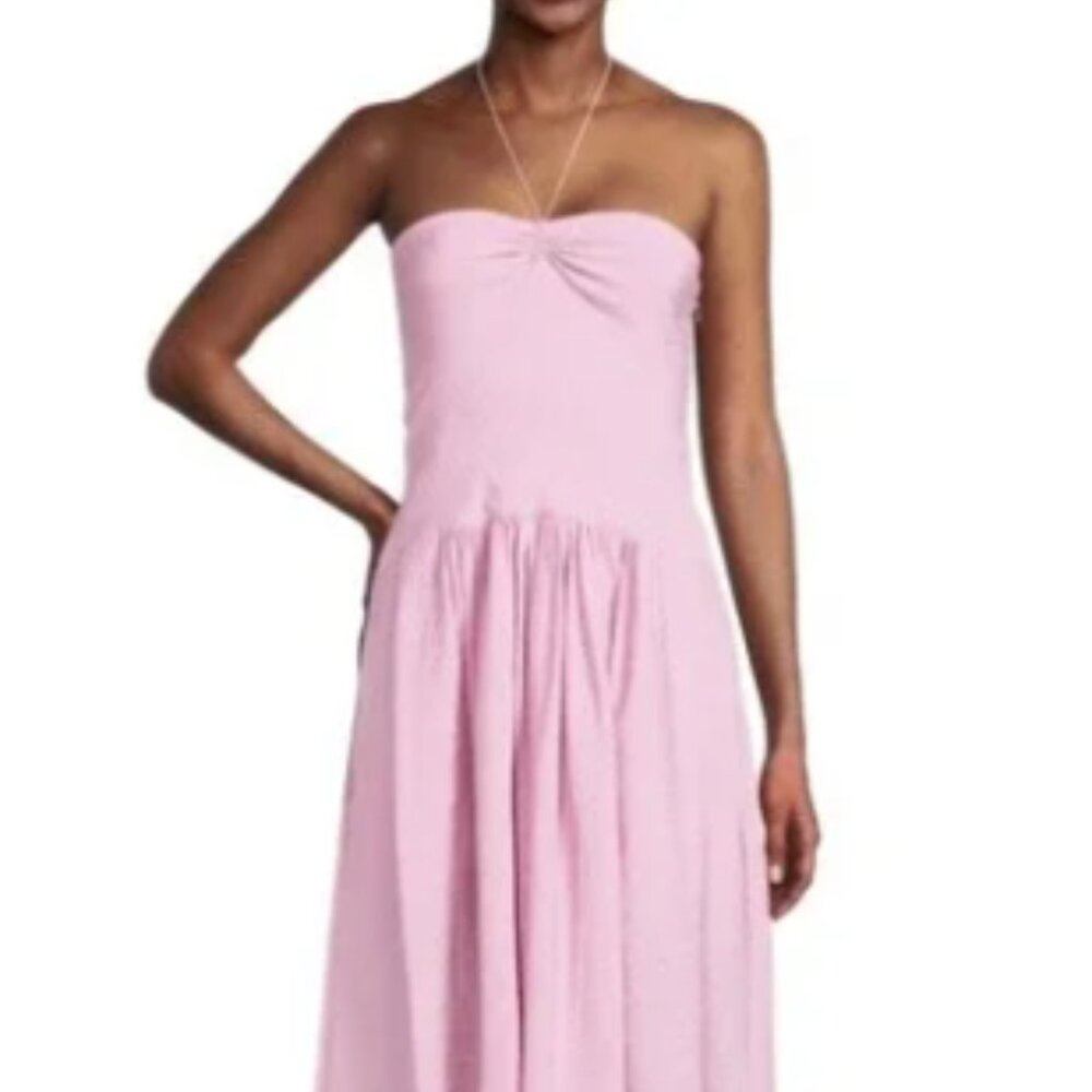 Vince Halter Midi Dress in Petal Pink Size L NWOT